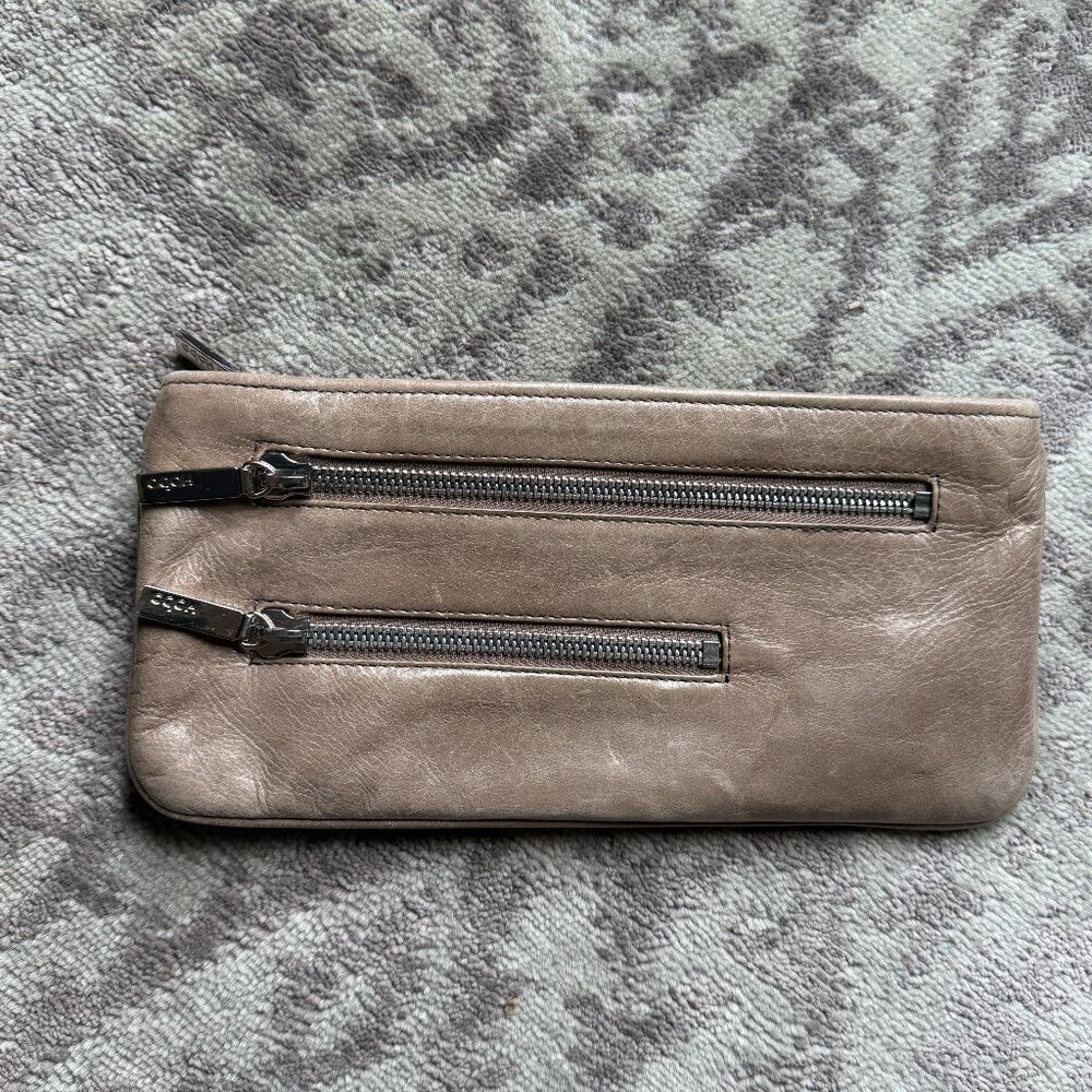 HOBO Leather Zip Clutch